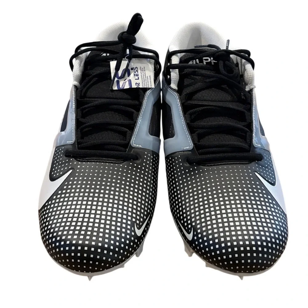 Nike Alpha Menace 4 Pro Football Cleats Black White FZ7702-005 - Men's Size 12.5